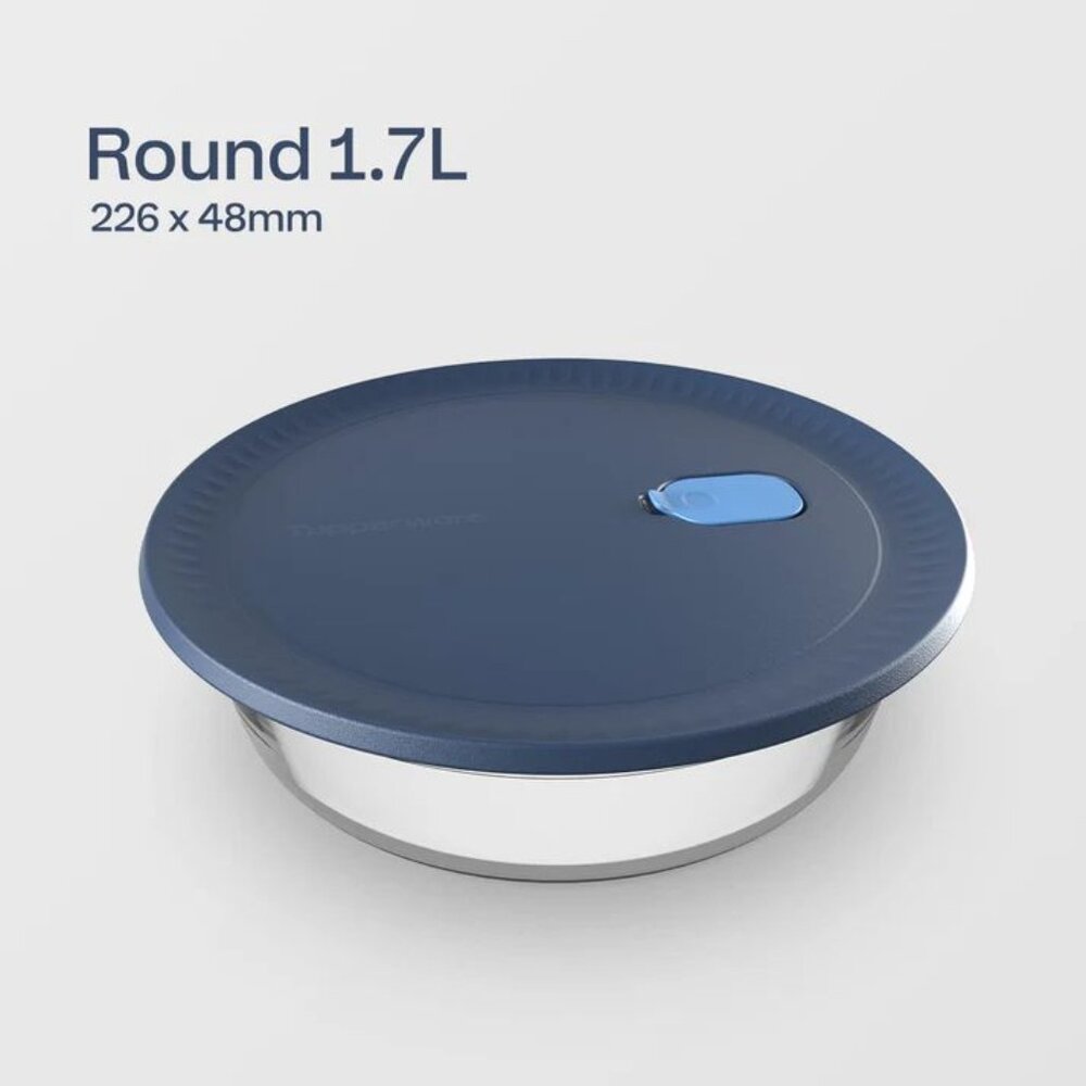 New Tupperware Voila™ Round Glass Food Essential Container all-in-one!